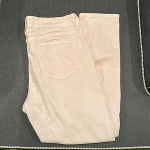 NYDJ light pink straight leg ankle jeans